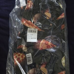 Carter's Black Pajama Bottoms with Pizza Print